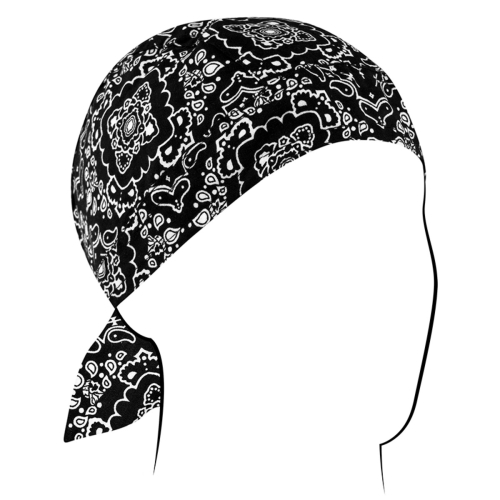 Zan Headgear - Zan Headgear Flydanna Headwrap - Z101 - Paisley Black - OSFM