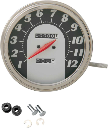 Drag Specialties - Drag Specialties 5in. Dash Mount 1:1 Speedometer - 62-67 Face - 70846M-BX33
