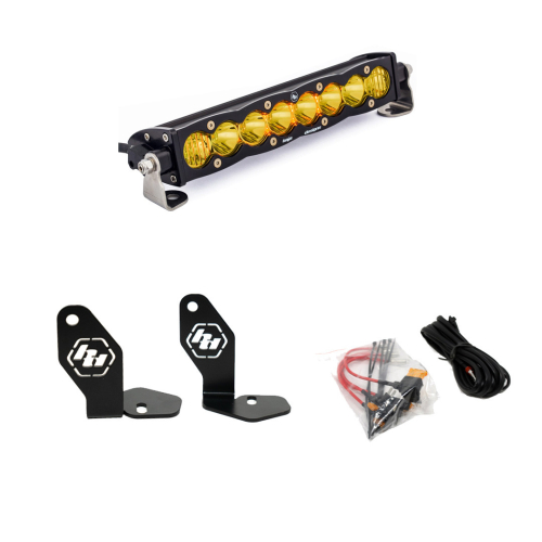 Baja Designs - Baja Designs S8 Hood Mount Light Bar Kit - 10in. - Baja Amber - 448102