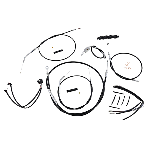 Magnum - Magnum Black XR Handlebar Installation Kit with Chrome Fittings for 14-16in. Ape - 489673