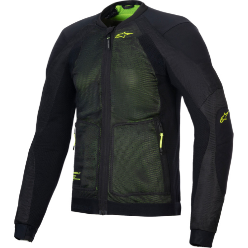 Alpinestars - Alpinestars Troop-Air Jacket - 3301225-168-L - Black/Fluo Yellow - Large
