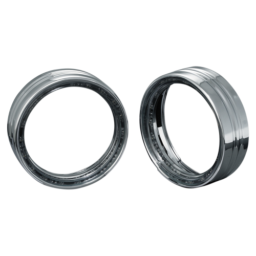 Kuryakyn - Kuryakyn 4-1/2in. LED Halo Trim Rings for Passing Lamps - Chrome - 7748