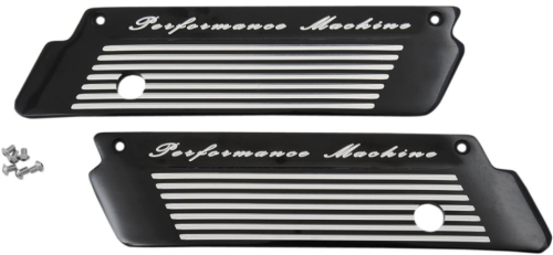 Performance Machine - Performance Machine Saddlebag Hinge Covers - Fluted - Contrast Cut - 0200-2007-BM
