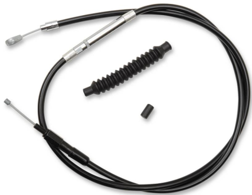 LA Choppers - LA Choppers Black Vinyl-Coated Stainless Steel Clutch Line Kit - Stock Length - LA-8110C00B