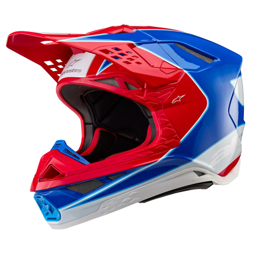 Alpinestars - Alpinestars Supertech S-M10 Bale Helmet - 8301923-3017-L - Bright Red/Blue Glossy - Large