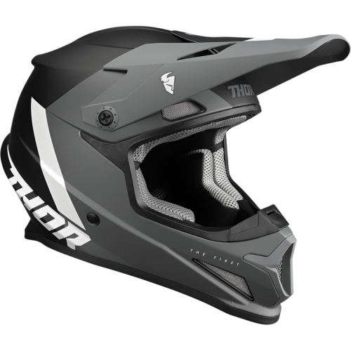 Thor - Thor Sector Chev Helmet - 0110-7345 - Gray/Black - Small