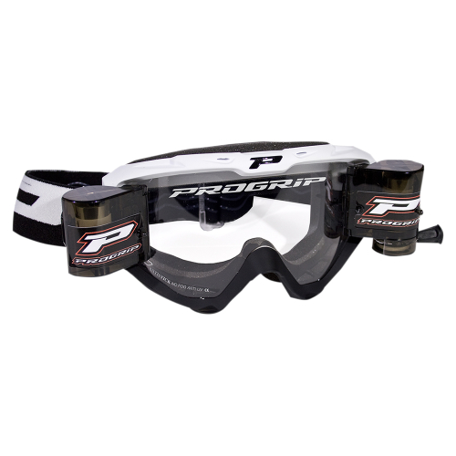 Pro Grip - Pro Grip 3450 Riot Goggles with Roll-Off System - PZ3450ROBINE - White/Black - OSFA
