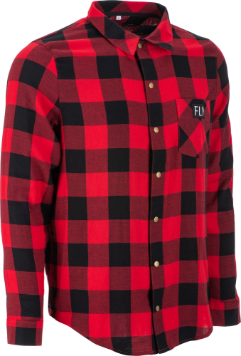 Fly Racing - Fly Racing Fly Tek Flannel - 354-63922X - Red/Black - 2XL