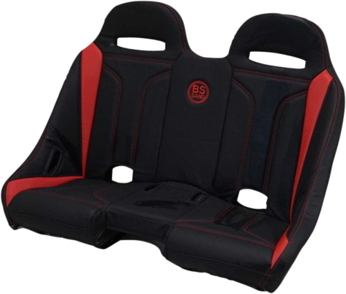 BS Sand - BS Sand Extreme Front/Rear Bench Seat - Double T - Black/Red - EXBERDDTR