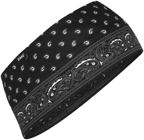 Zan Headgear - Zan Headgear Sportflex Series Headband - HBL101 - Black Paisley - OSFM