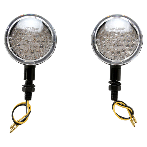 K&S Technologies - K&S Technologies DOT LED Marker Lights - 2 wires - Black/Clear - 26-5303