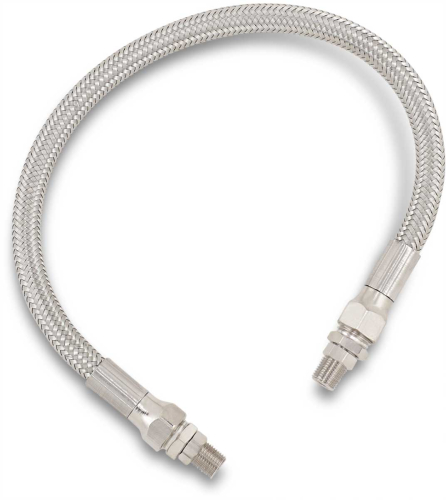 Drag Specialties - Drag Specialties Universal Stainless Steel Braided Oil Line - 15in. - 615