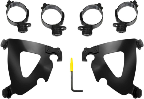 Memphis Shades - Memphis Shades Trigger Lock Mount Kit for Road Warrior Fairing - Black - MEB2043