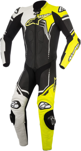 Alpinestars - Alpinestars GP Plus One-Piece Leather Suit V2 - 3150518-125-56 - Black/White/Yellow Fluo - 46