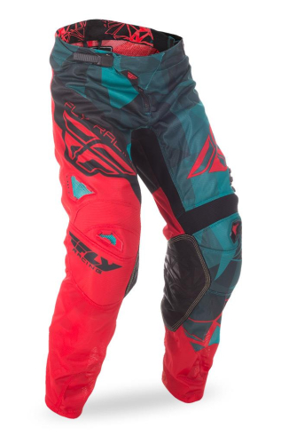 Fly Racing - Fly Racing Kinetic Mesh Pants - 371-33834 - Crux Teal/Red/Black - 34