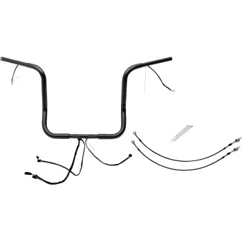 Fat Baggers, Inc. - Fat Baggers, Inc. 1-1/4in. Plug and Play EZ Install Round Top Handlebar Kit - Black - 902514-B