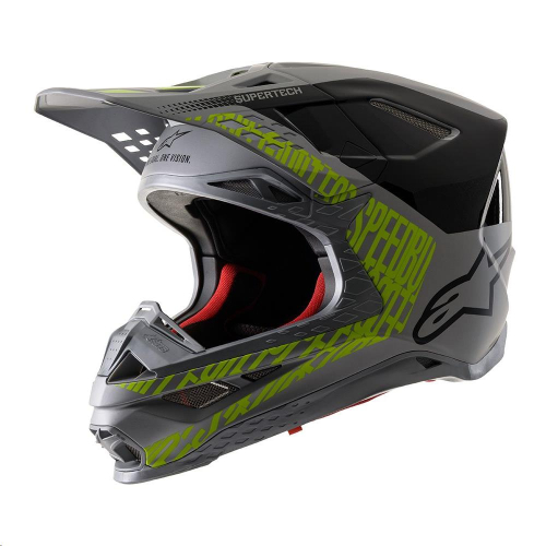 Alpinestars - Alpinestars Supertech M8 Triple Helmet - 8301319-1955-XS - Silver/Black/Yellow Fluo - X-Small