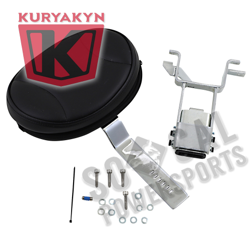 Kuryakyn - Kuryakyn Plug-N-Go Driver Backrest for Indian - Black Pad - 1628