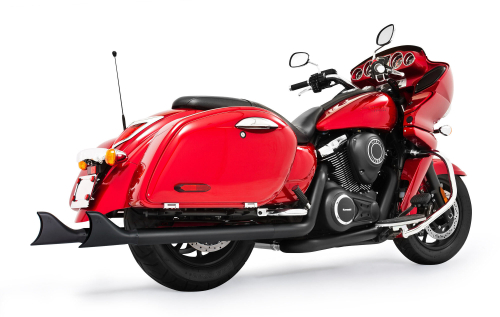 Freedom Performance - Freedom Performance Sharktail Dual Exhaust System - Standard Length - Black - MK00046