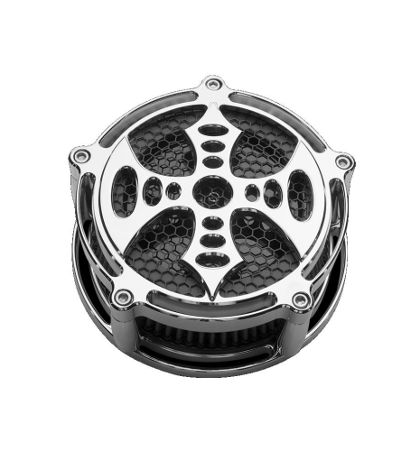 Precision Billet - Precision Billet Bad Axe Billet Air Cleaner - Chrome - BAX-210-3H-CHR