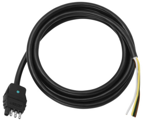 Cequent - Cequent 4-Way Flat Connectors with Jacketed Cable - Trailer End - 4ft. - 787264