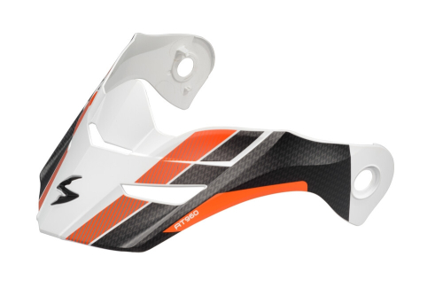Scorpion - Scorpion Peak Visor for EXO-AT960 Hicks Helmet - White/Orange - 52-960-11