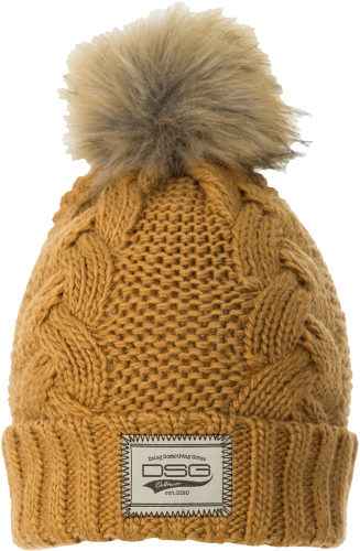 DSG - DSG Chunky Knit Pom Womens Beanie - 45348 - Tan - OSFM