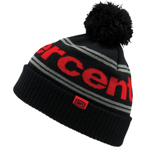 100% - 100% Rise Beanie - 20122-013-01 - Black/Red - OSFM