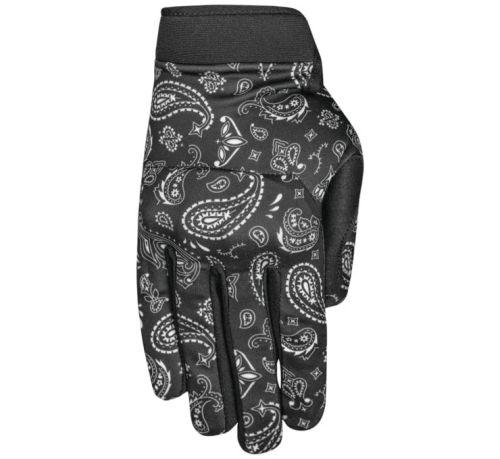 Saints of Speed - Saints of Speed Street Gloves - BP-S-BW - Black Paisley - Small