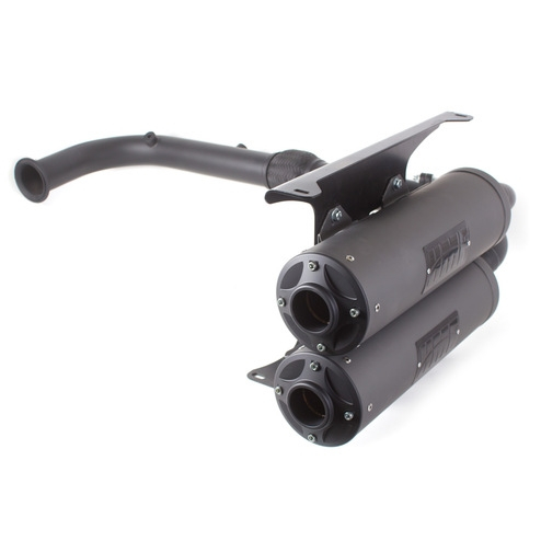 HMF Engineering - HMF Engineering Titan SS Big Core Turbo Series Exhaust - Full System - Gun Metal with Blackout End Cap - 81660B608870