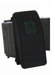 Dragonfire Racing - Dragonfire Racing On/Off Rocker Switch - Green Light - 04-0027