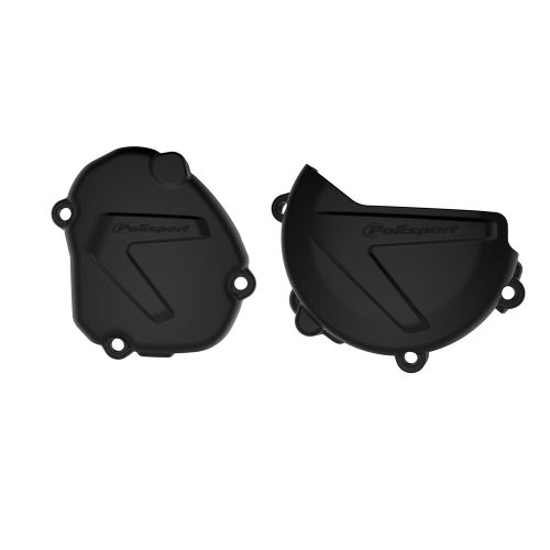 Polisport - Polisport Clutch/Ignition Cover Kit - Black - 90937