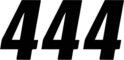 DCOR - DCOR Individual Numbers 4in. - No.4 - Black - 45-24-4