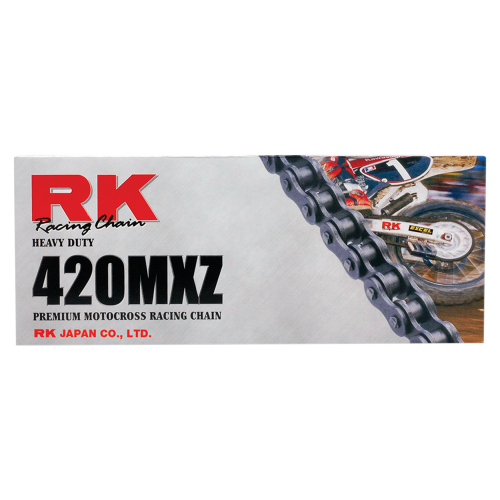 RK - RK 420 MXZ Non-Sealed Mini Racing Chain - 120 Links - Natural - 420MXZ-120