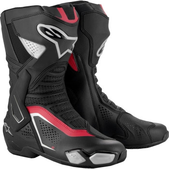 Alpinestars - Alpinestars SMX-6 V3 Vented Boots - 2223225-199-48 - Black/Silver/Red - 48
