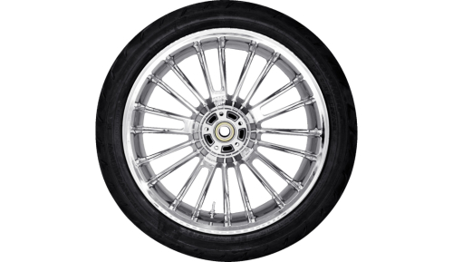 Coastal Moto - Coastal Moto Precision Cast Atlantic 3D Rear Wheel Dunlop Tire - 18in. x 5.5in. - Chrome - PKG-ATL185CH-ABST