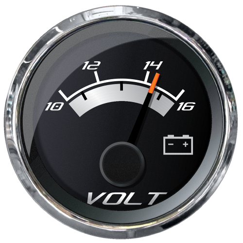 Faria Beede Instruments - Faria Platinum 2" Voltmeter (10-16 VDC)