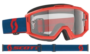 Scott USA - Scott USA Split OTG Goggles - 285537-7698113 - Dark Blue/Neon Red/Clear Lens - OSFM