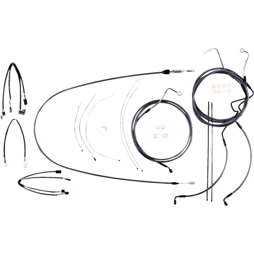 Magnum - Magnum Karbonfiber Handlebar Installation Kit for 18in-20in. Ape - 7871213