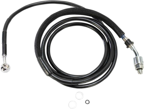 Drag Specialties - Drag Specialties Stainless Steel Hydraulic Clutch Line - 80 1/8in. (+10) - Black - 0661-0008