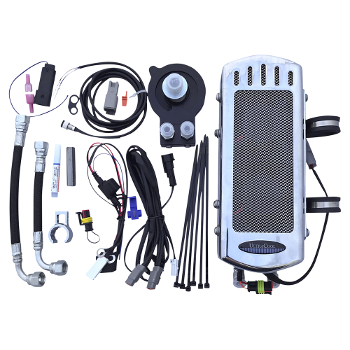 UltraCool - UltraCool Frame Mounted Oil Cooler Kit - Chrome - SMS8-1C