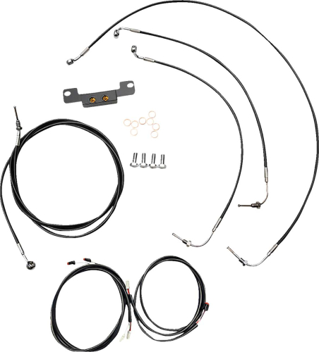 LA Choppers - LA Choppers Complete Plug and Play Cable Kit - Black Vinyl - LA-8056KT3-08B