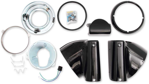 Drag Specialties - Drag Specialties 7in. Headlight Nacelle Kit - Black - 2001-1482