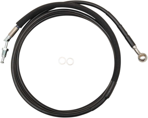 Drag Specialties - Drag Specialties Black Vinyl Coated Hydraulic Clutch Line - +10in. - 0661-0046