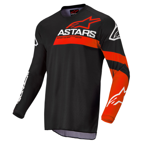 Alpinestars - Alpinestars Racer Chaser Youth Jersey - 3772422-1303-L - Black/Bright Red - Large