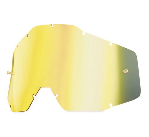 100% - 100% Replacement Lenses for Racecraft+/Racecraft/Accuri/Strata Goggles - Gold Mirror - 59006-00001