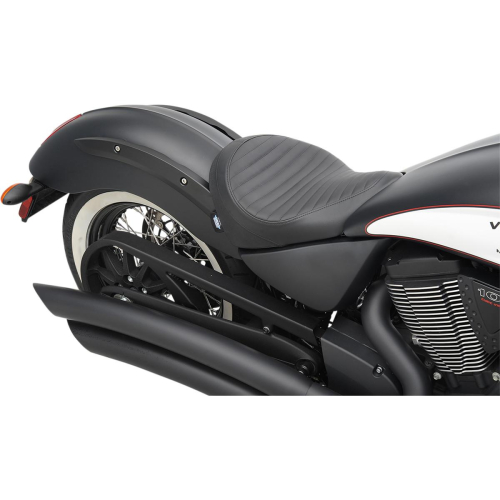 Drag Specialties - Drag Specialties Low Profile Solo Seat - Classic Stitch - 0810-1602