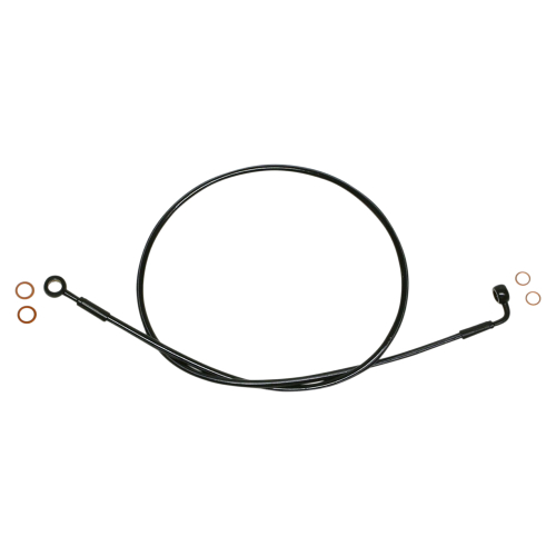 Magnum - Magnum Black Coated XR Stainless Front Brakeline Kit with Black Fittings - 50in. Total Length - SBB0604-54