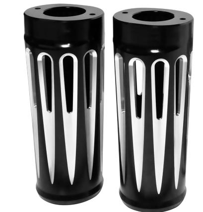 Arlen Ness - Arlen Ness Deep Cut Fork Boot Covers (+2in.) - Black - 20-028