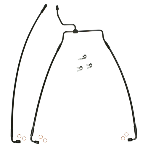 Magnum - Magnum Black Coated XR Stainless Front Brakeline Kit with Black Fittings - 25in. Total Length - SBB1315-25